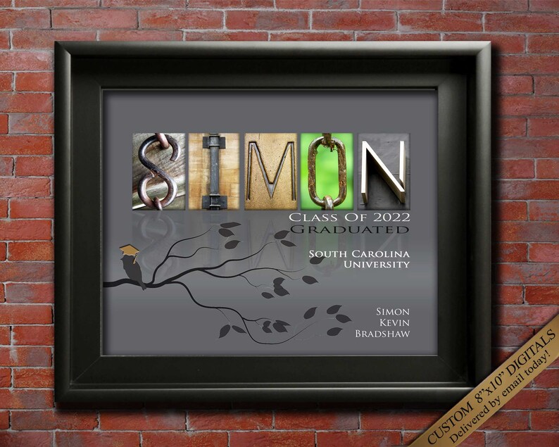 Custom Made Name Class of 2024 Graduation Gift