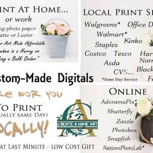 Digital Download option Delivered in 24 hours, No Frame