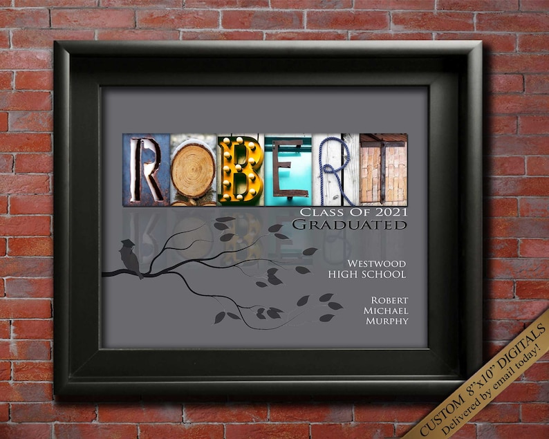 Personalized Gift for his graduation for grandchild custom made.
