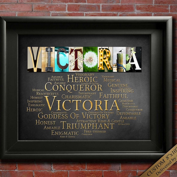Personalized Name Meaning Print Wall Art Printable for Guys Girls Gender Neutral ANY-NAME A-Z