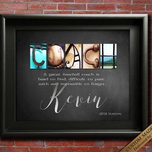 Coach Gift, Coach Retirement, Coach Appreciation, Basketball Hockey Football Bowling Lacrosse Tennis Coach End Of Season ANY SPORT