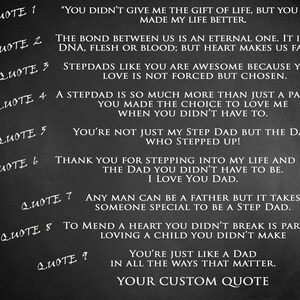 Quotes for Step Dad for Christmas, Step Dad gift for Birthday Custom Made Printable for Etsy CreateAnameArt Shop