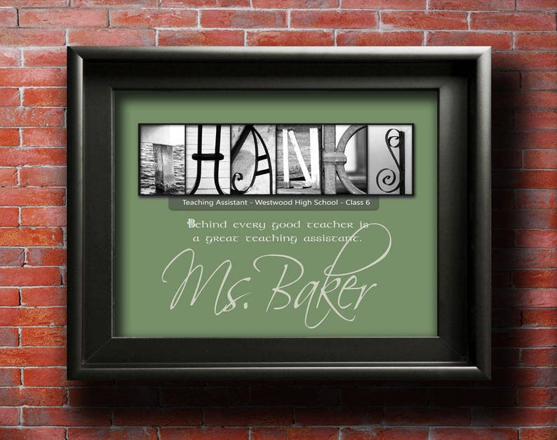 Teacher Assistant Gift Thank You Gift Teaching Assistant Etsy