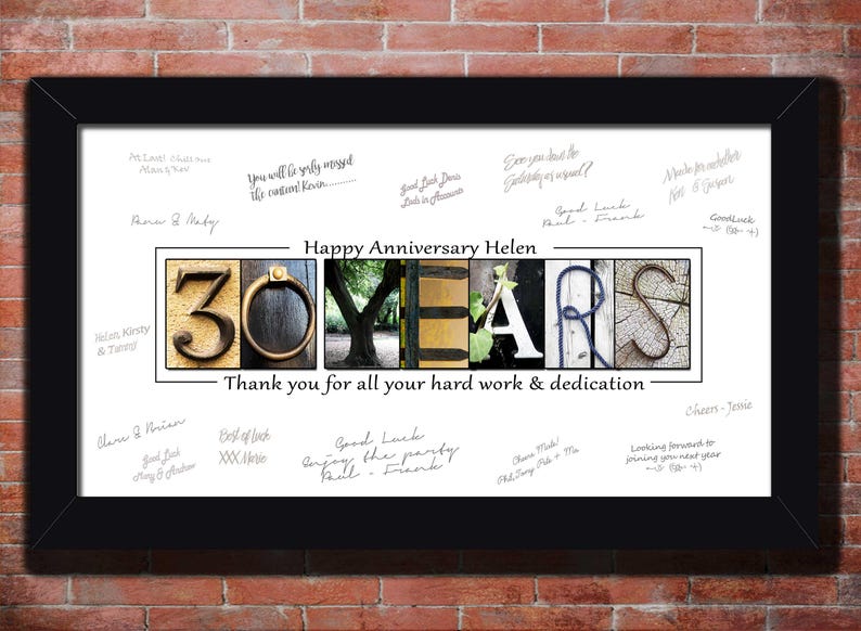 30th Work anniversary business years of service gift