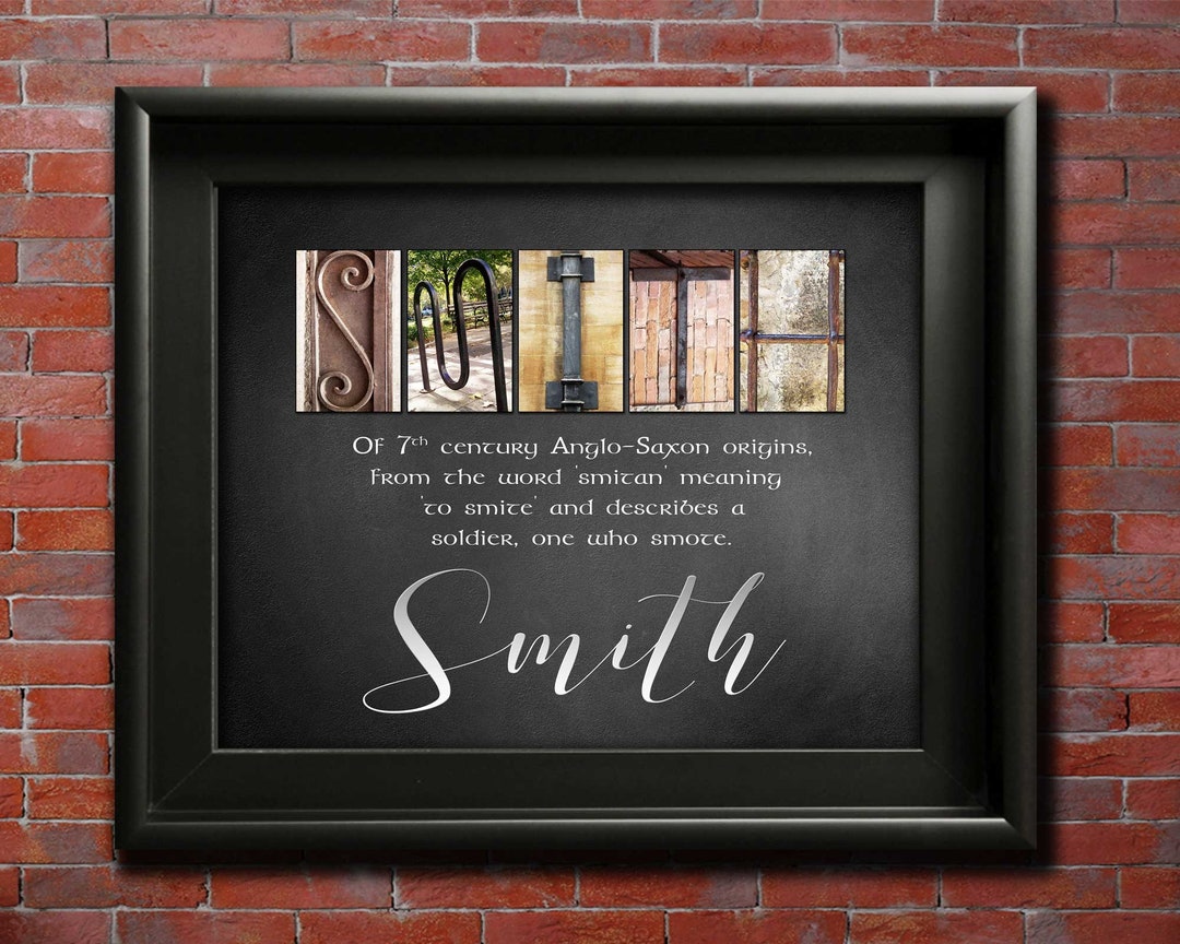 Surname Origin Gift Surname Meaning Last Name Origin Personalized Presents Name Art Gift