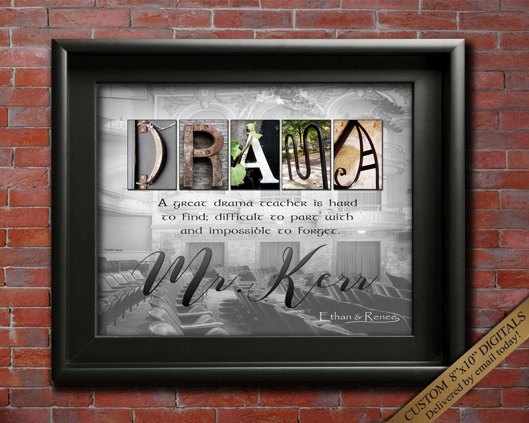 Drama Teacher Gift for Drama Teacher Gifts Teacher Quotes, Personalized Drama Club Gift, Term