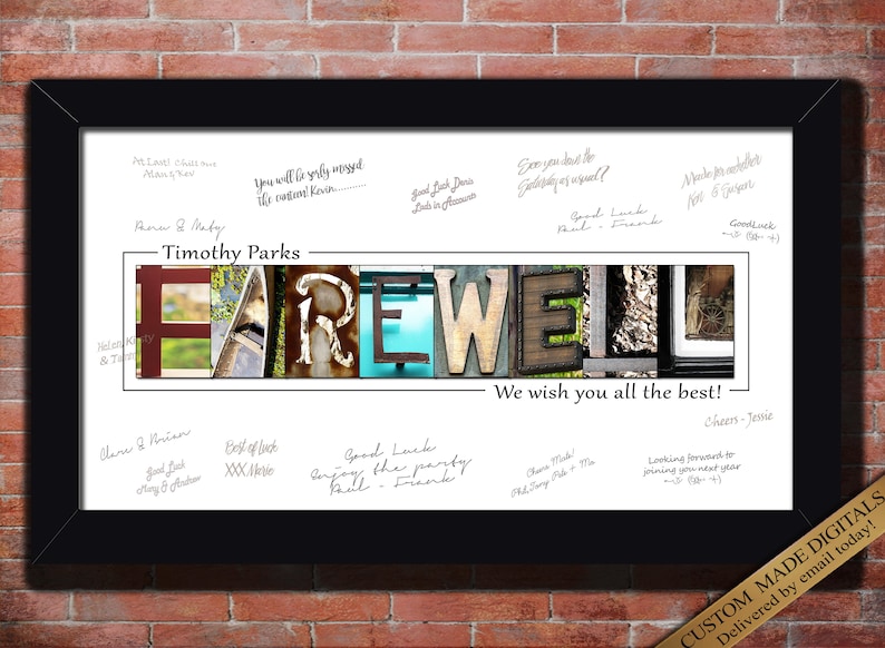 Farewell Guest Signing gift for work going away party