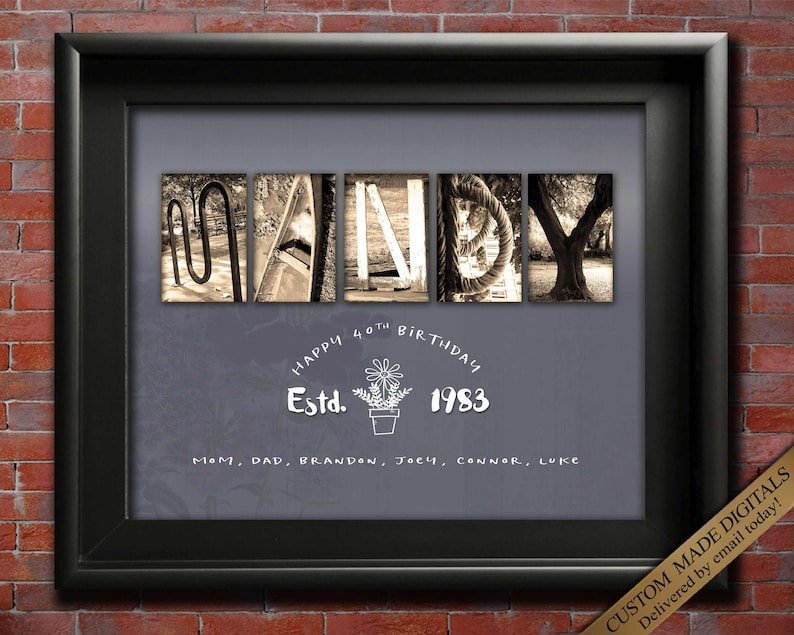 Born in Established in Birthday Wall art