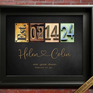 1 Jahr Jahrestag Geschenk für Freund Ein Jahr Jahrestag Geschenke, Valentinstag Geschenkidee für ihn, Jahrestag Karte Alternative CUSTOM DIGITAL