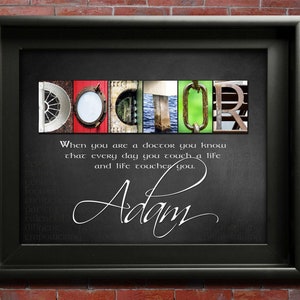 Doctor Gifts for Doctors, Doctor Appreciation Gift, Gift For A Doctor, Custom Doctor Gift Idea, Therapist Gift CUSTOM DIGITAL image 3