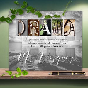 Thank you drama teacher gift high school, middle school, kindergarten