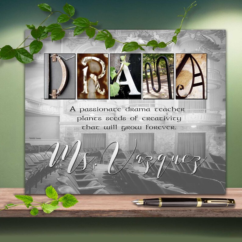 Thank you drama teacher gift high school, middle school, kindergarten