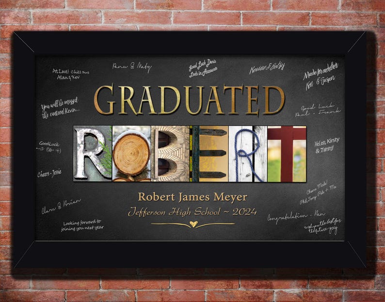 Unusual Etsy Graduation Name Gifts customized prints