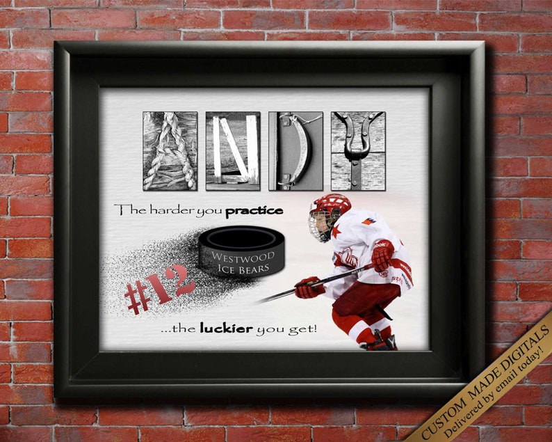 Hockey Player Gift award certificate
