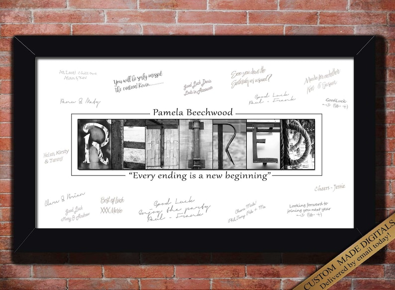 Retirement Party Decoration Gift Print
