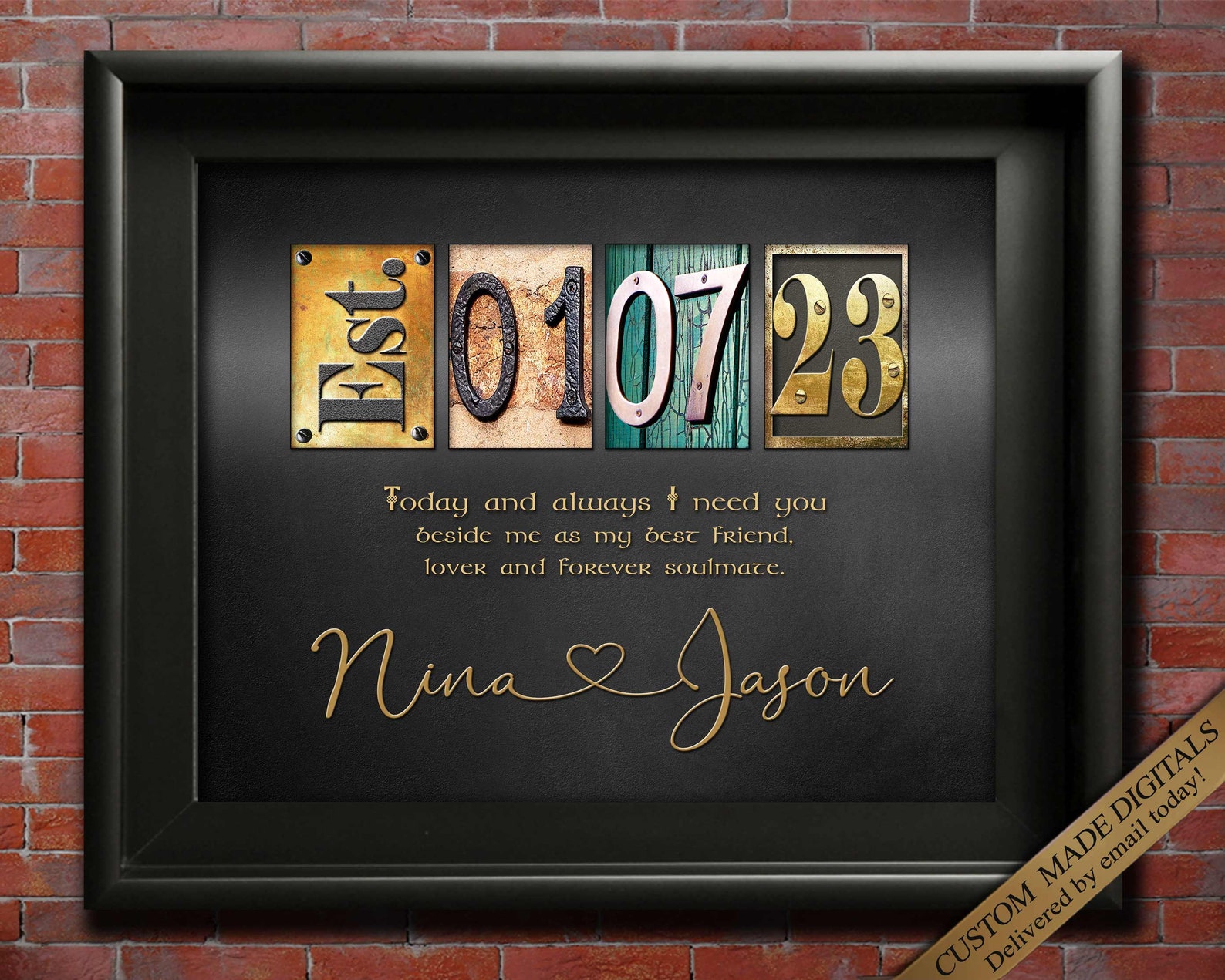 Personalized Wedding Gift for Couple Anniversary Gift - Etsy