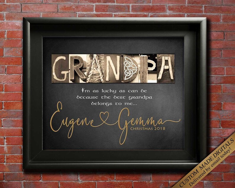 Best Gift for Grandpa for Christmas Birthday custom made with choice or quotes.
I'm as lucky as can be the best grandpa belongs to me.
A Grandpa always has time for you even if the rest of the world is busy.