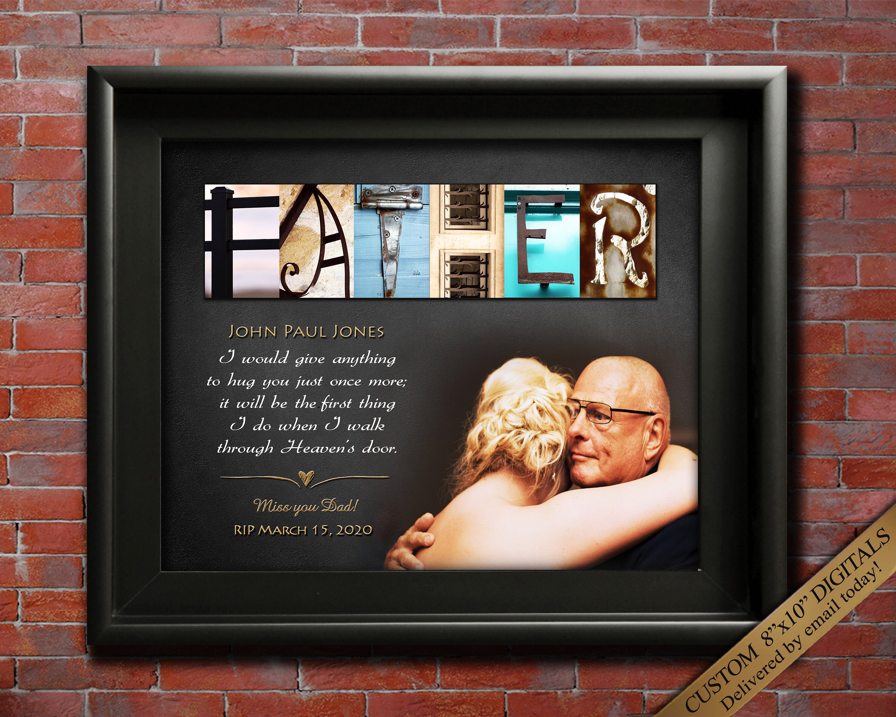 Memorial Gift Dad Memorial Gift For Dad Loss of Dad Sympathy Etsy
