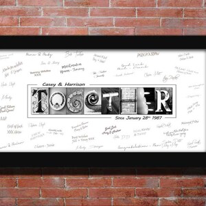 Together anniversary gift for mom and dad guest book printable