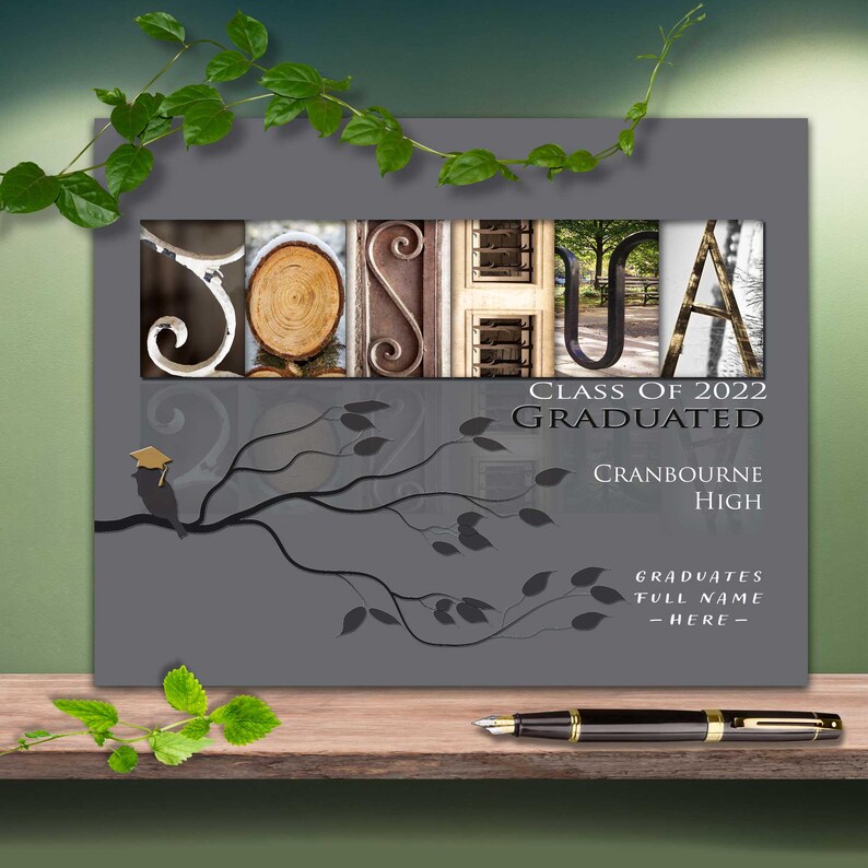 personalized Graduate name gift print