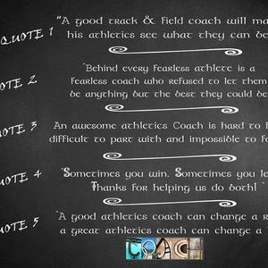 Athletics Coach Track and Field Running Fitness Triathlon High School Club Coaches Personalized Print image 3