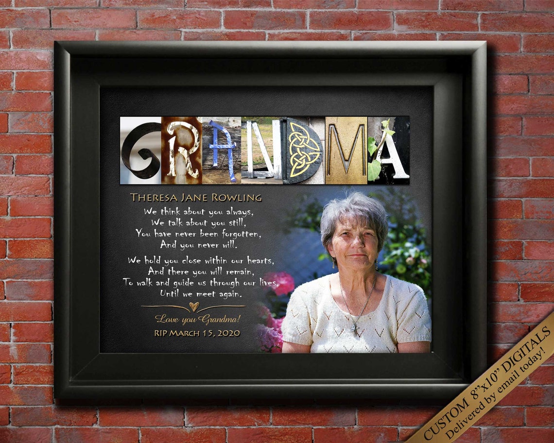 Memorial Gift Grandma Memorial Gift For Grandma Loss of Etsy