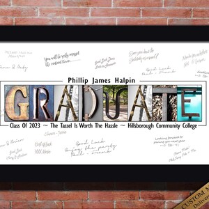 Personalized Graduation Guest Book Gifts Mom Dad Grandma grandpa uncle aunty