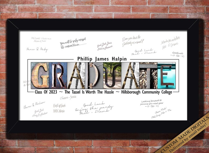 Personalized Graduation Guest Book Gifts Mom Dad Grandma grandpa uncle aunty