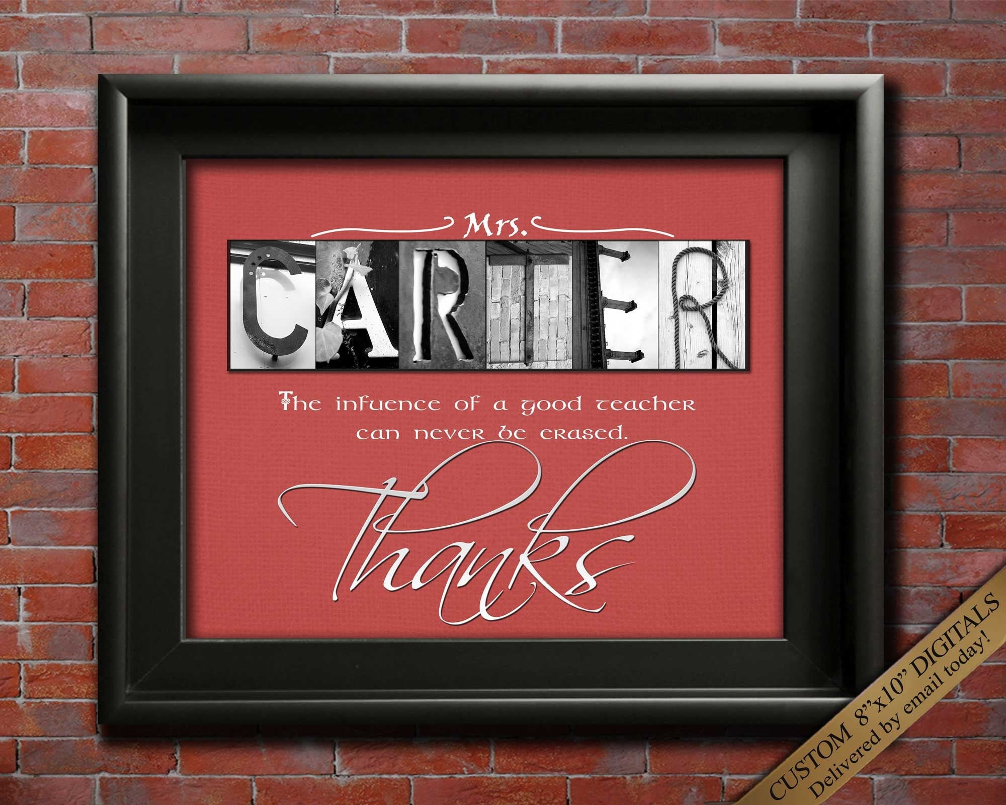Teacher Appreciation Gift For Teacher Thank You Teacher Gift Teacher Quote Student Teacher End of year teacher gift unique teacher gift JPG