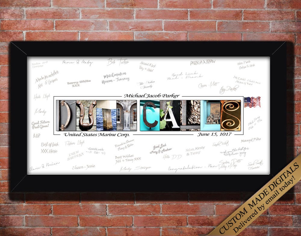 Military Deployment Military Going Away Party, Basic Training Gift, Military Party Guest book, Going Away US Boot Camp Gift Printable