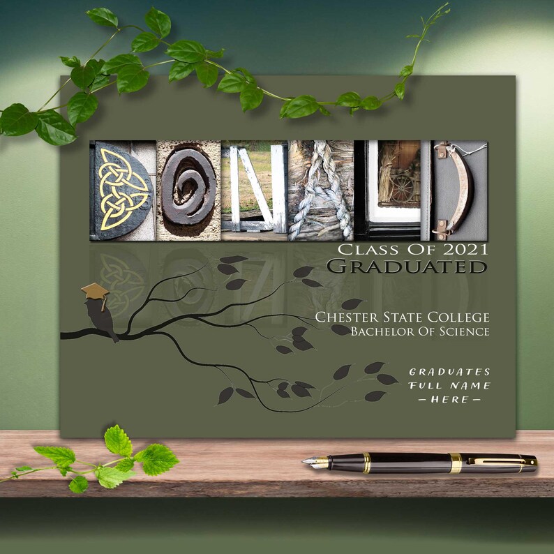 personalized Graduate name gift print