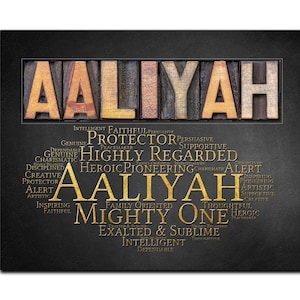 Arabic Name Meaning Wall Art Décor Personalized Gift Typography Poster Printable Letter Art Name Meaning - 4 Digital Prints ANY NAME A-Z