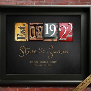 3. Jahrestag Geschenk Leder Jahrestag Geschenk 3. Hochzeitstag Geschenk für Ihn für sie 3 Jahre Geschenke für Dating Jahrestag DRUCKBAR