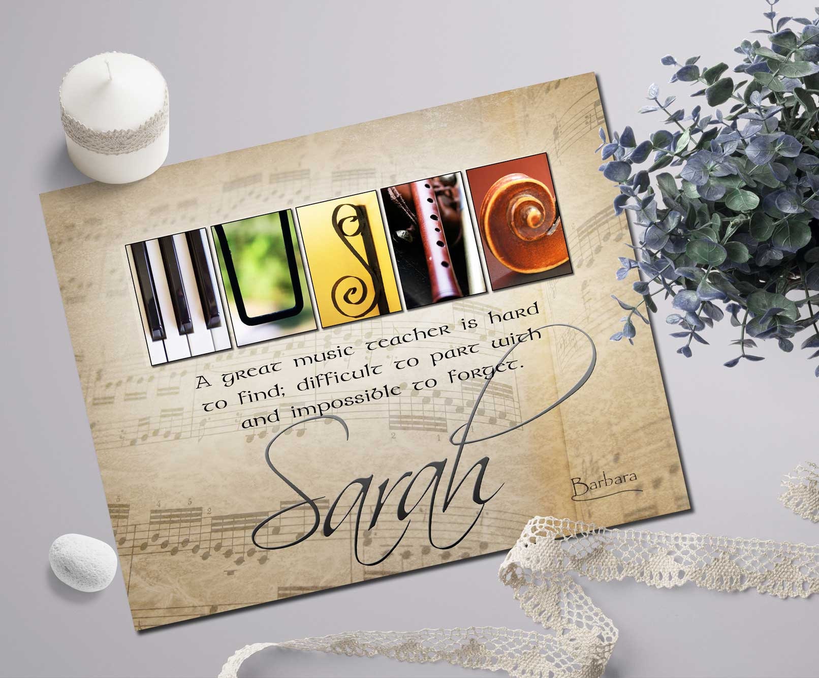 Music Teacher Gift Piano Teacher Gift Music Gift Guitar Etsy UK