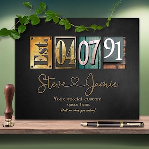 35th Anniversary Gift Ideas, 35 Year Wedding Celebration Coral Husband Wife ALL YEARS Personalized
