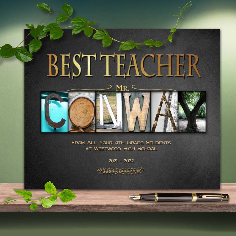 Thank you best teacher gift high school, middle school, kindergarten