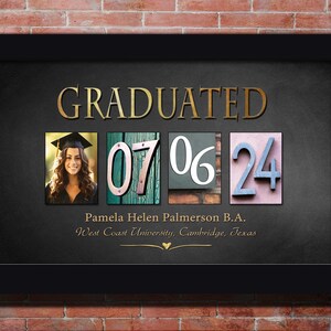 Personalized Graduation Portrait Gifts Mom Dad Grandma grandpa uncle aunty