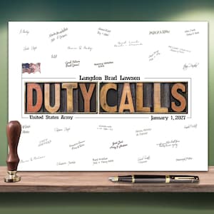 Military Deployment Going Away Party, Basic Training Gift, Guestbook, US Boot Camp Army Navy
