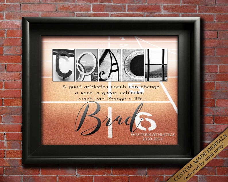 Wall Art Gift for Athletics coach track and field