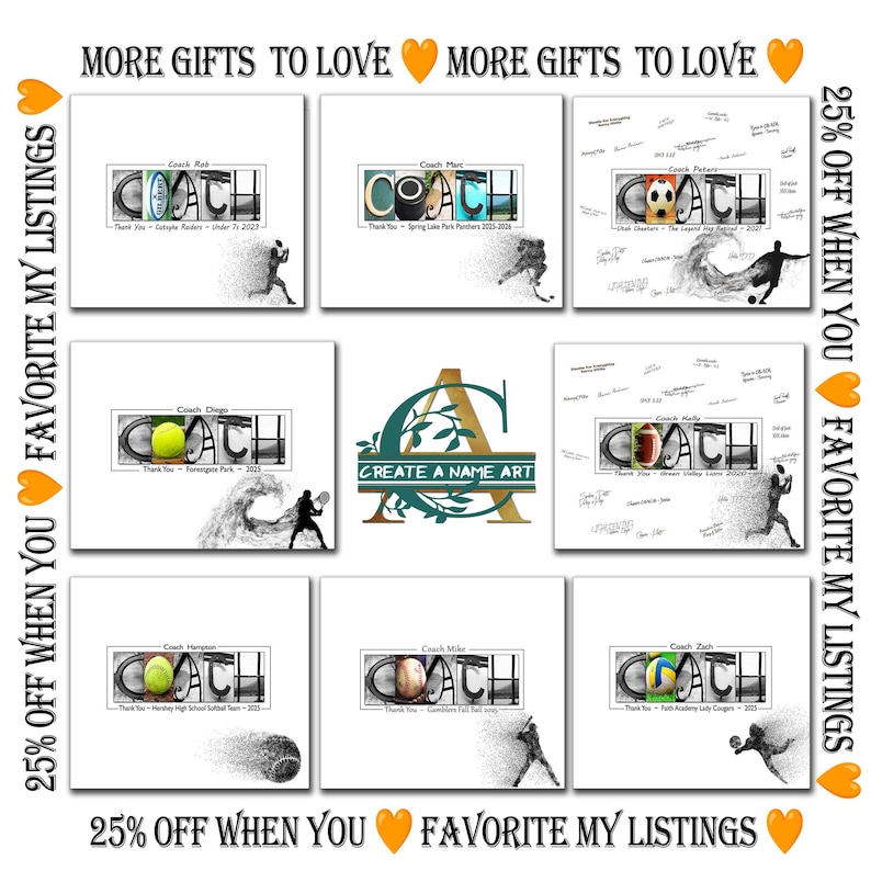 Gifts for coaches guest book signing gift