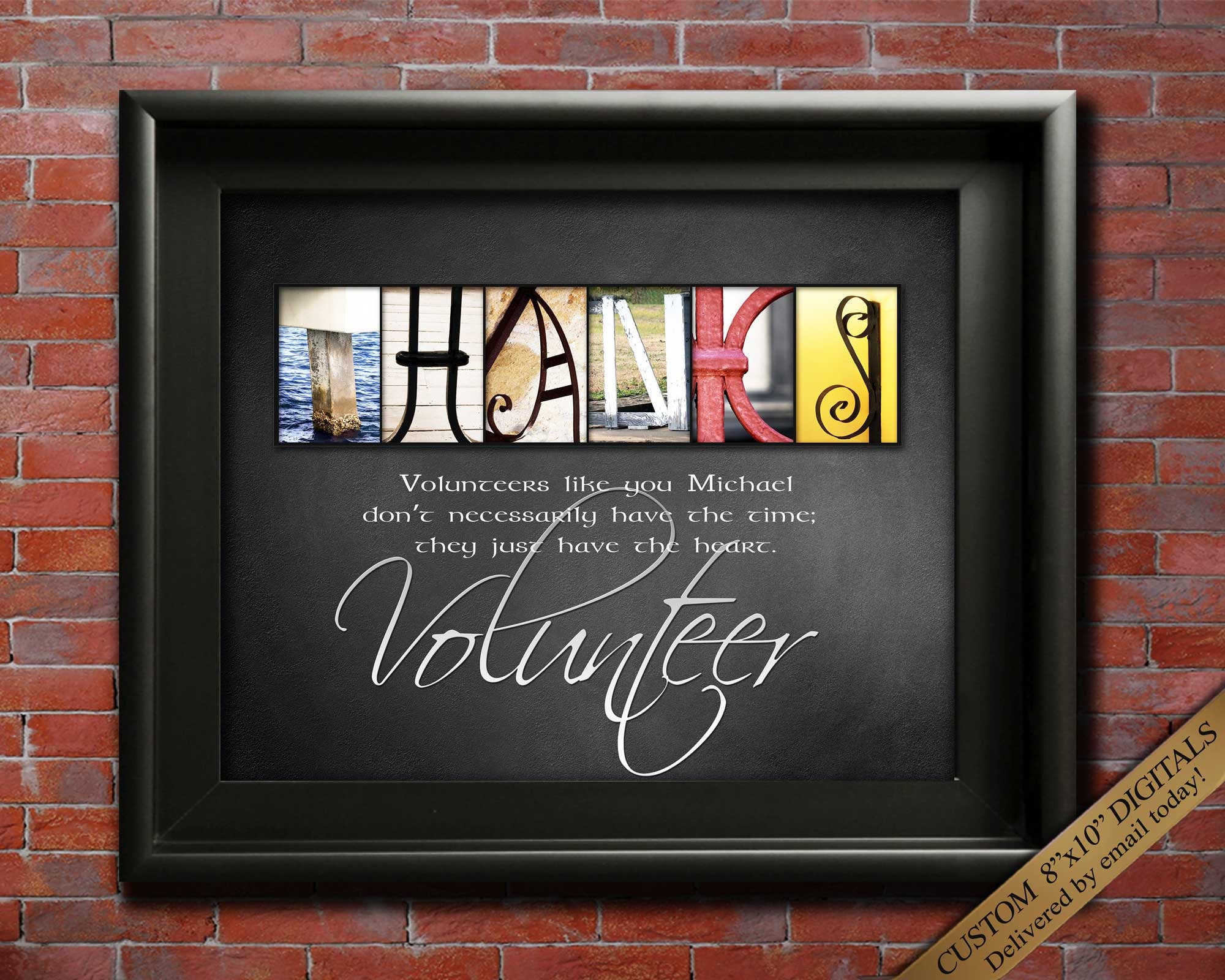 Volunteer Gifts Thank You Gifts For Volunteers Printable Gift Etsy
