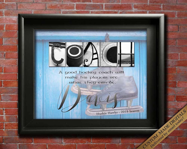 Hockey Coach Gift Ideas Personalized Hockey Coach Etsy