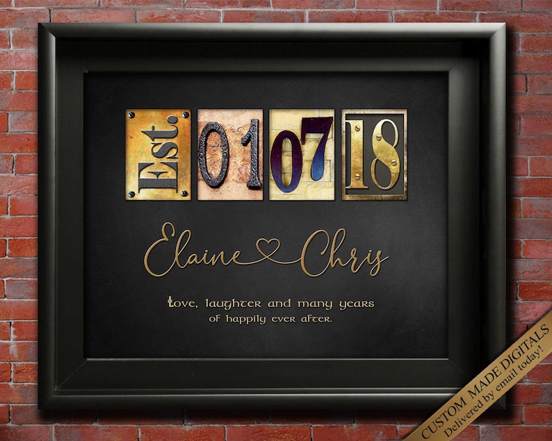 Wedding Anniversary Gift love quote Anniversary frame