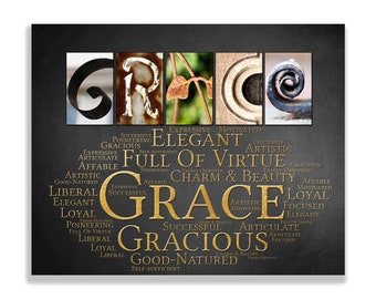 Unique Name Meaning Gift Her like Grace Family Friend Gifts Birthday Christmas NAMES A=Z