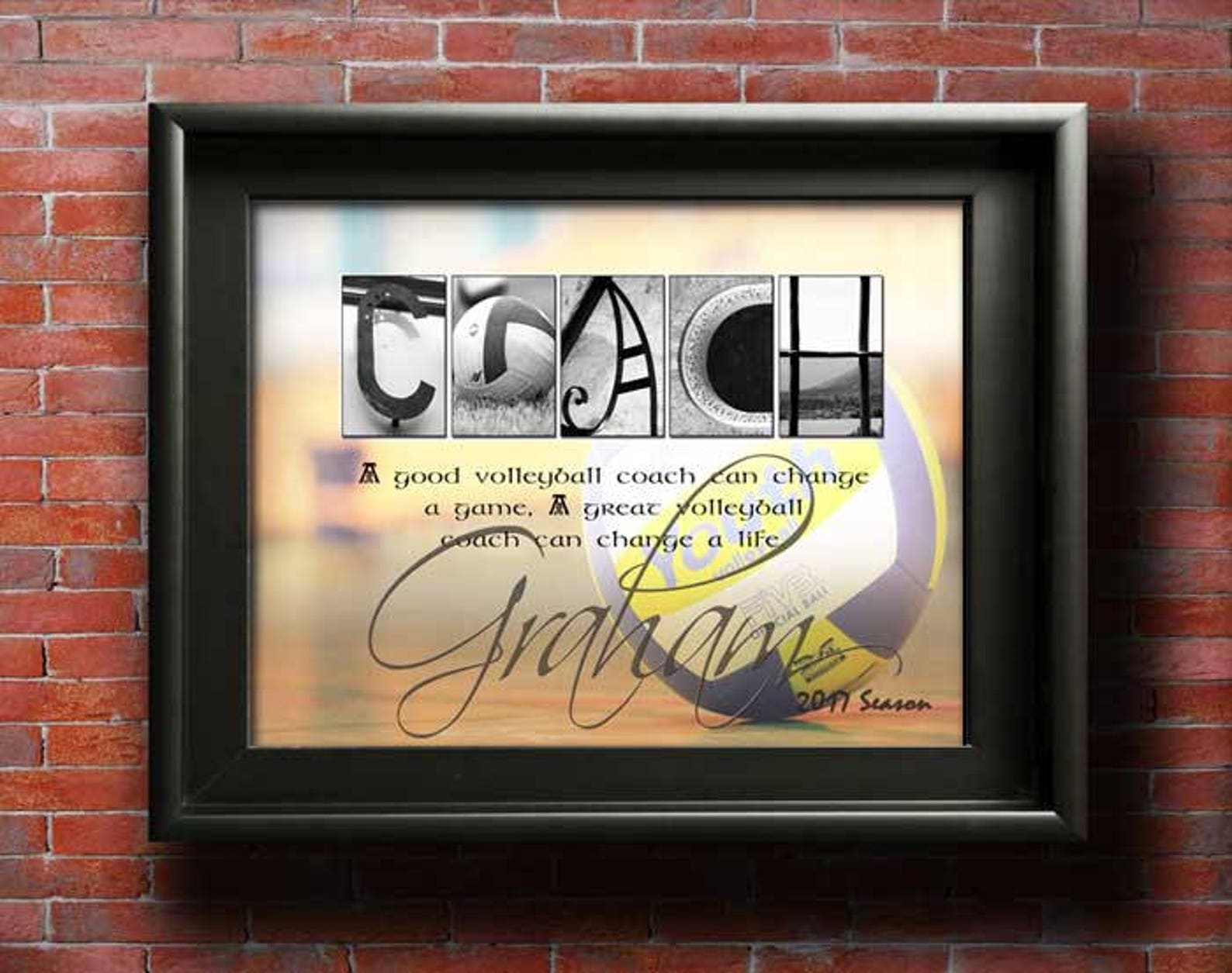 Volleyball Coach Gift Printable Coaches Gift Volleyball Etsy
