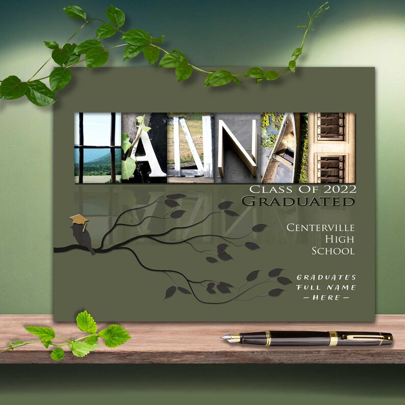 personalized Graduate name gift print