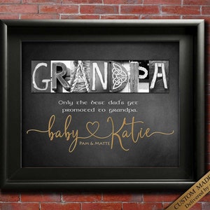 Personalized Gift for New Grandpa for Christmas Birthday custom made with choice or quotes.
Only the best dads get promoted to grandpa.
I'm as lucky as can be the best grandpa belongs to me.