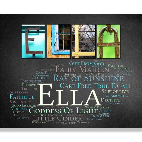 Custom Name Gift Her Eden Eleanor Emma Elizabeth Ella Eliza Ellie Elliot Emi & many more.  DIGITAL Printable over 2,000 Female Names to Gift