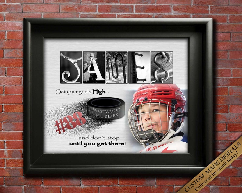 Hockey Player Gift award certificate