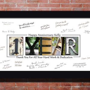 1st year Work anniversary business years of service print